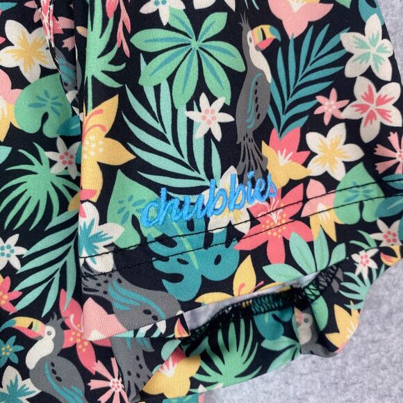 Chubbies Mens M The Bloomerang Performance Polo Shirt Floral All Over Print - Picture 5 of 7